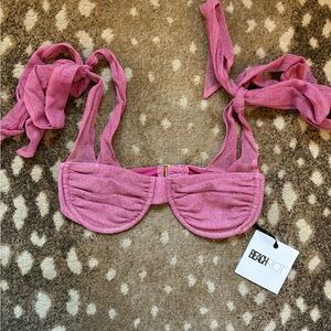 Beach Riot Pink Bikini Top